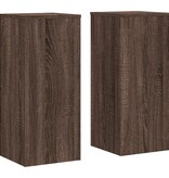 vidaXL Plantenstandaards 2 st 30x30x70 cm bewerkt hout bruin eiken