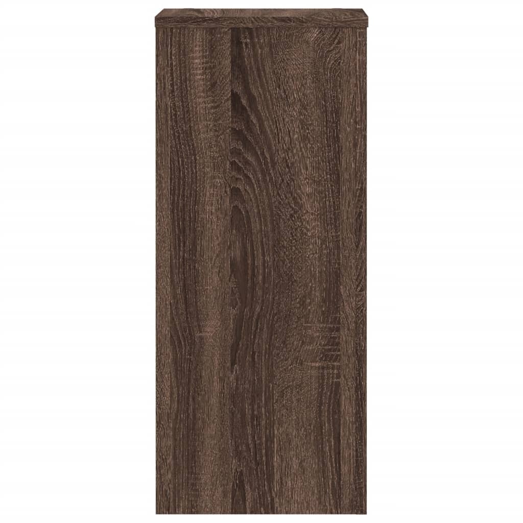 vidaXL Plantenstandaards 2 st 30x30x70 cm bewerkt hout bruin eiken