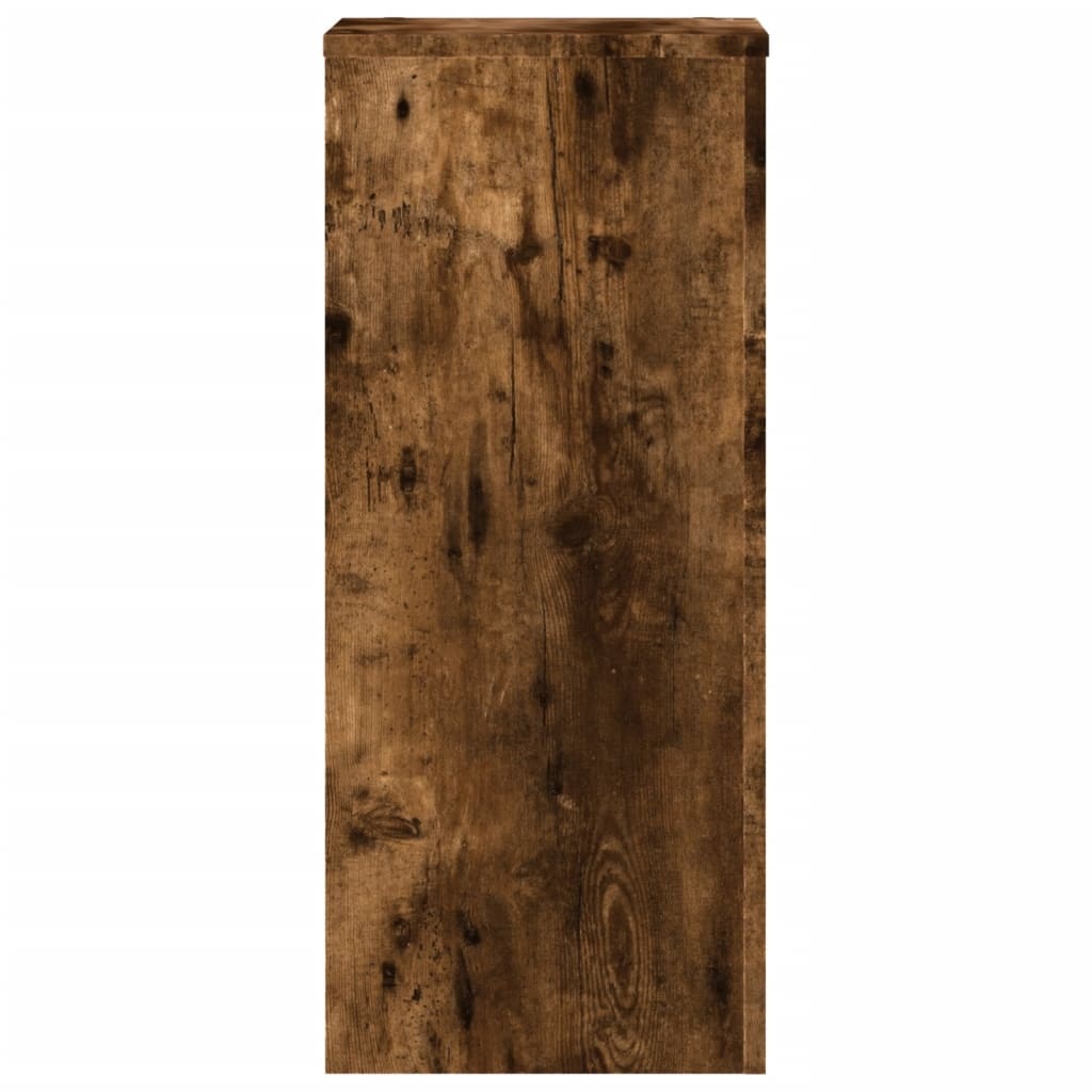 vidaXL Plantenstandaards 2 st 30x30x70 cm bewerkt hout gerookt eiken