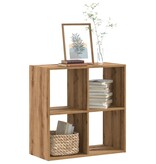 VidaXL Boekenkast 68,5x32x68,5 cm bewerkt hout artisanaal eikenkleurig