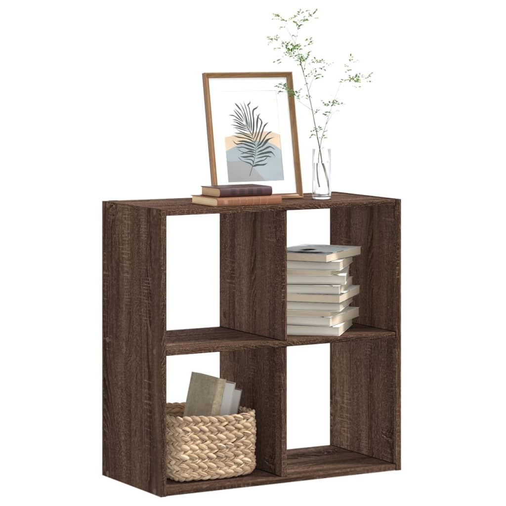 VidaXL Boekenkast 68,5x32x68,5 cm bewerkt hout bruin eikenkleur