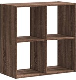 VidaXL Boekenkast 68,5x32x68,5 cm bewerkt hout bruin eikenkleur