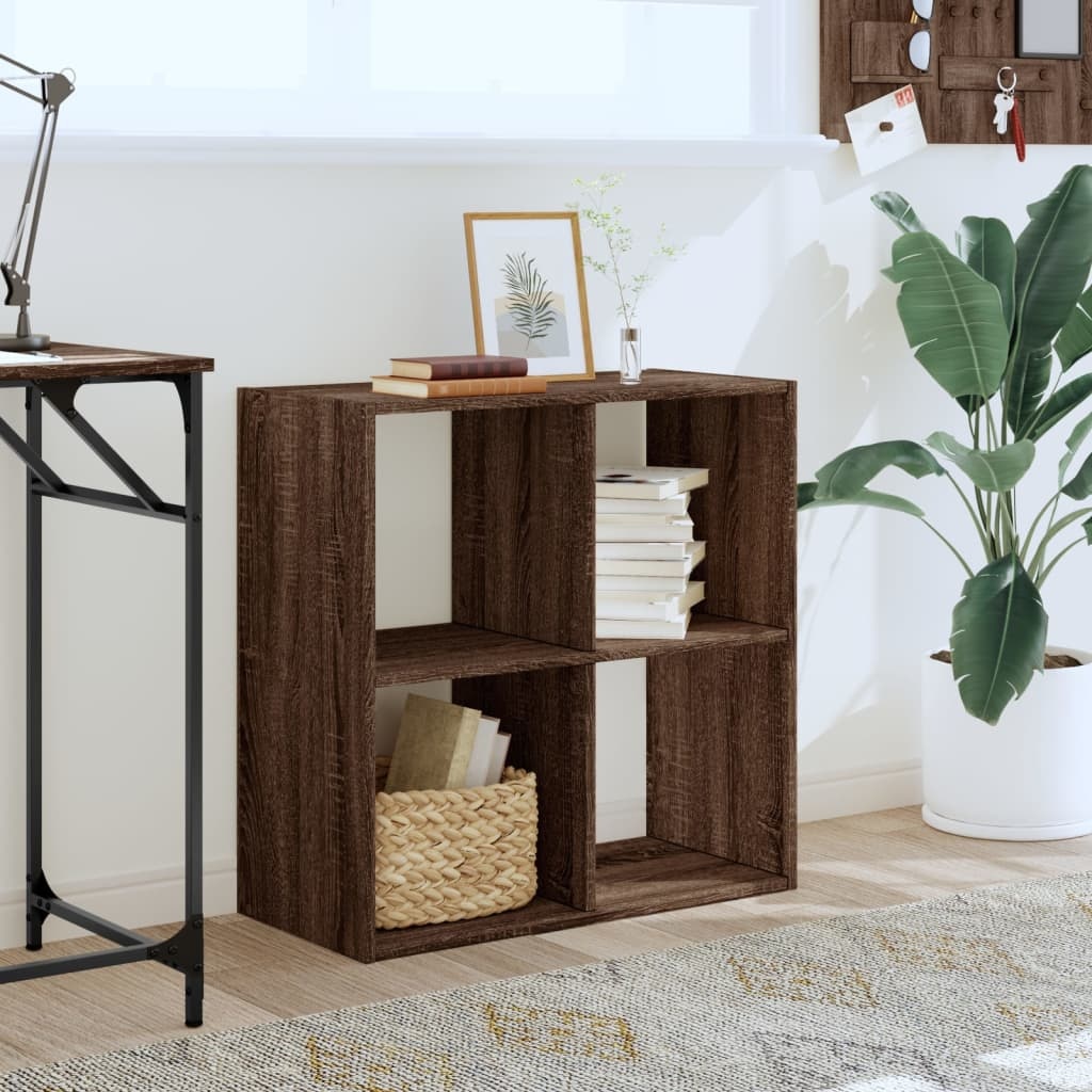 VidaXL Boekenkast 68,5x32x68,5 cm bewerkt hout bruin eikenkleur