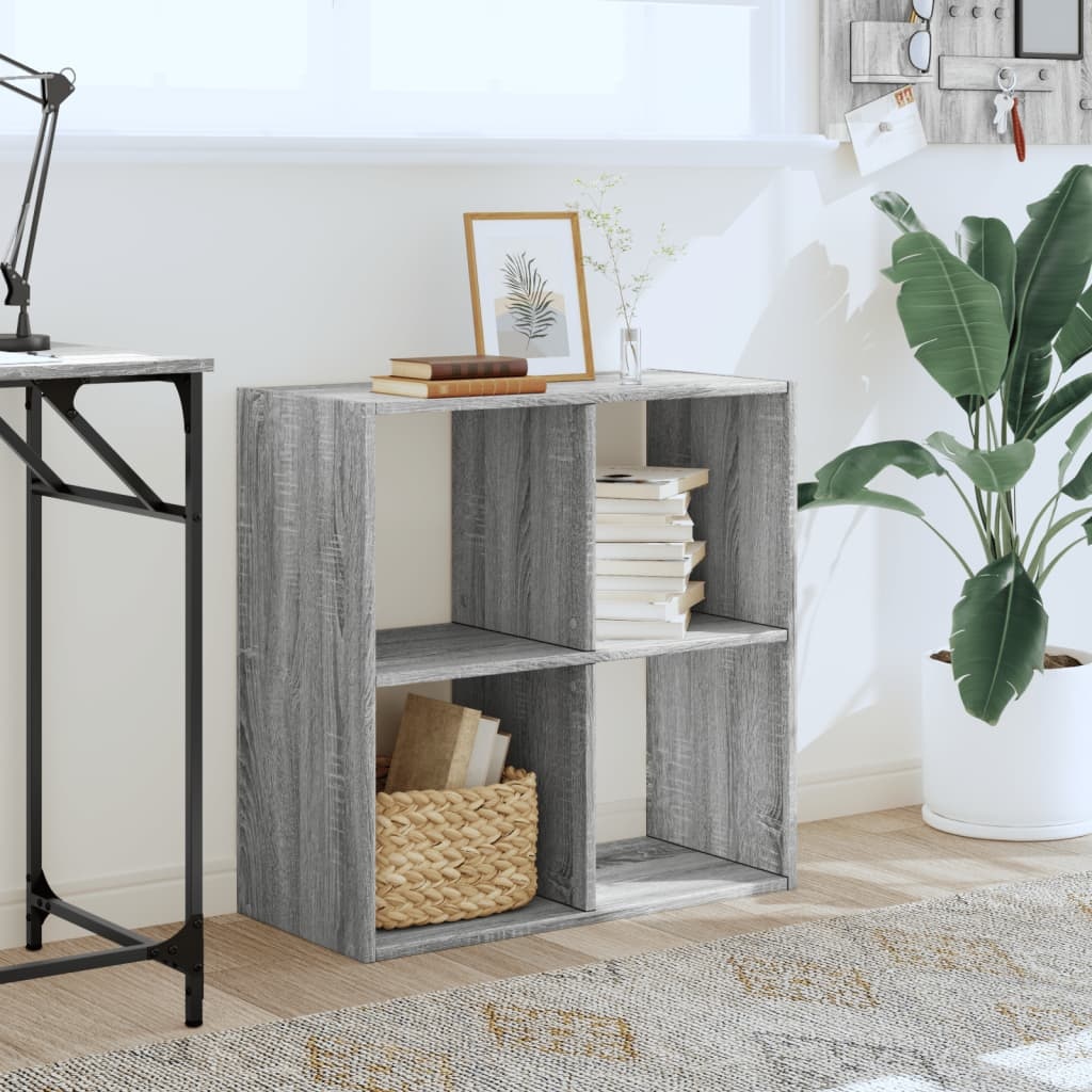 VidaXL Boekenkast 68,5x32x68,5 cm bewerkt hout grijs sonoma eiken