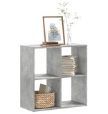 VidaXL Boekenkast 68,5x32x68,5 cm bewerkt hout betongrijs