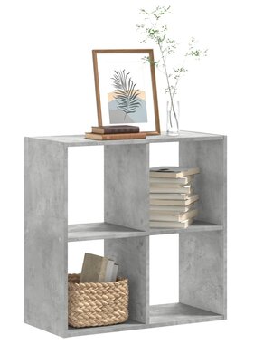 VidaXL Boekenkast 68,5x32x68,5 cm bewerkt hout betongrijs
