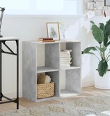 VidaXL Boekenkast 68,5x32x68,5 cm bewerkt hout betongrijs