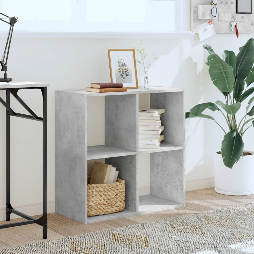 VidaXL Boekenkast 68,5x32x68,5 cm bewerkt hout betongrijs