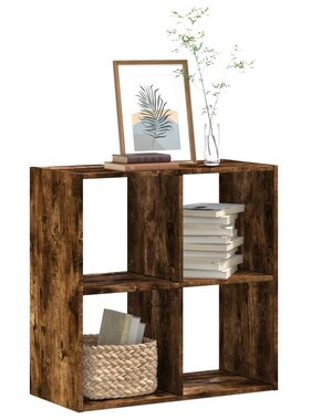 VidaXL Boekenkast 68,5x32x68,5 cm bewerkt hout gerookt eikenkleurig