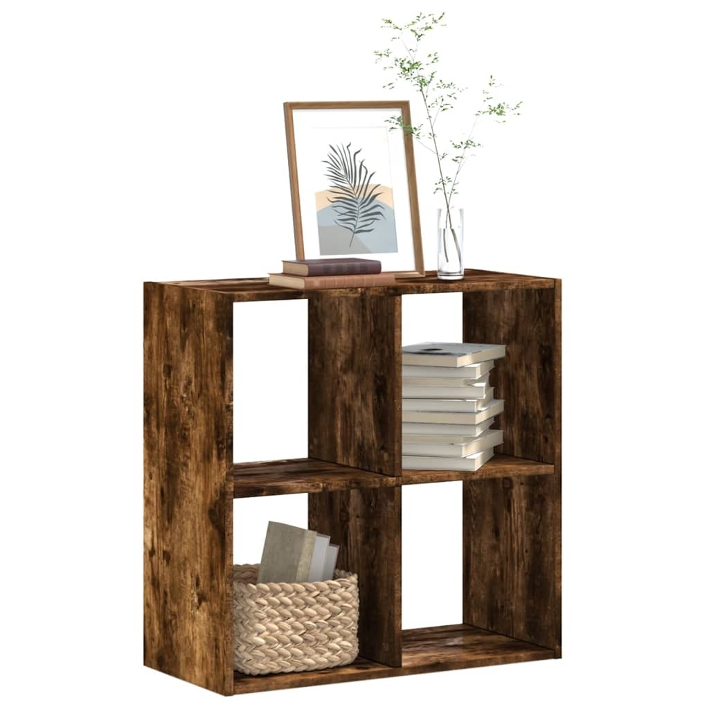 VidaXL Boekenkast 68,5x32x68,5 cm bewerkt hout gerookt eikenkleurig