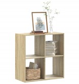 VidaXL Boekenkast 68,5x32x68,5 cm bewerkt hout sonoma eikenkleurig