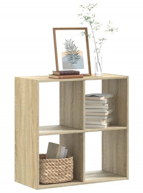 VidaXL Boekenkast 68,5x32x68,5 cm bewerkt hout sonoma eikenkleurig