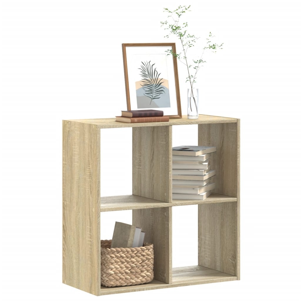 VidaXL Boekenkast 68,5x32x68,5 cm bewerkt hout sonoma eikenkleurig