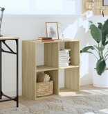 VidaXL Boekenkast 68,5x32x68,5 cm bewerkt hout sonoma eikenkleurig