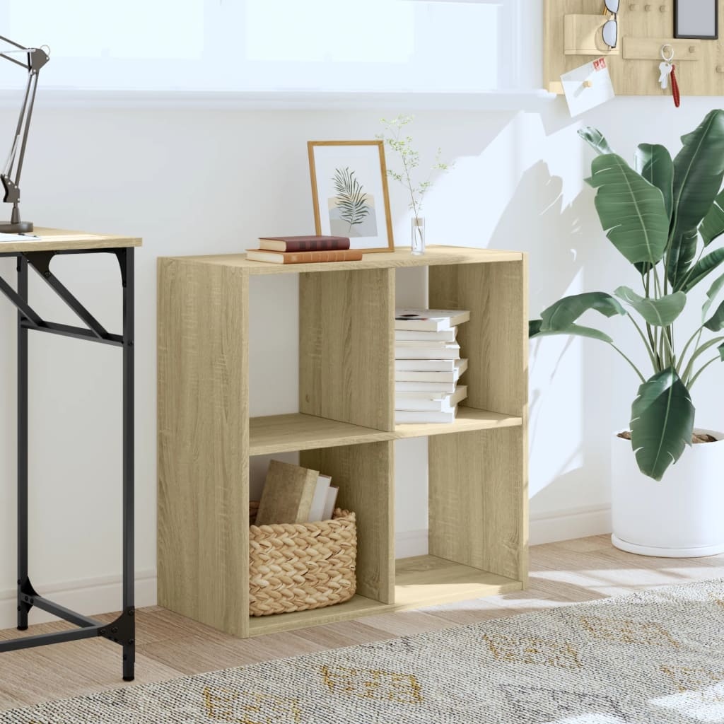 VidaXL Boekenkast 68,5x32x68,5 cm bewerkt hout sonoma eikenkleurig