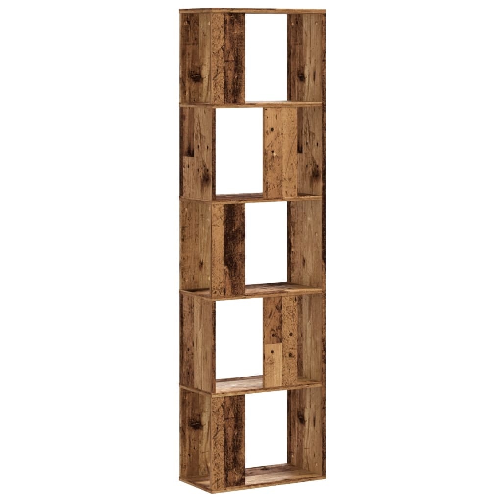 VidaXL Boekenkast 5-laags 45x23,5x162,5 cm bewerkt hout oud hout
