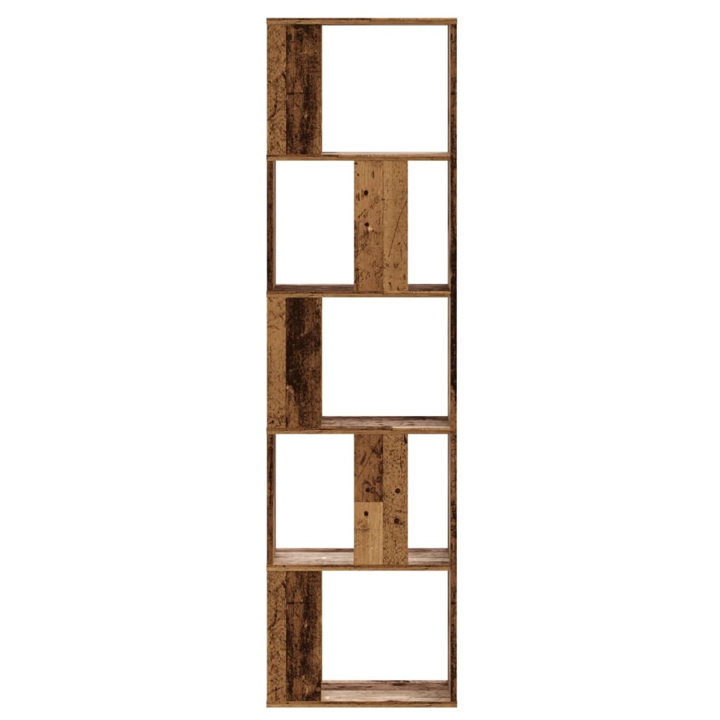 VidaXL Boekenkast 5-laags 45x23,5x162,5 cm bewerkt hout oud hout