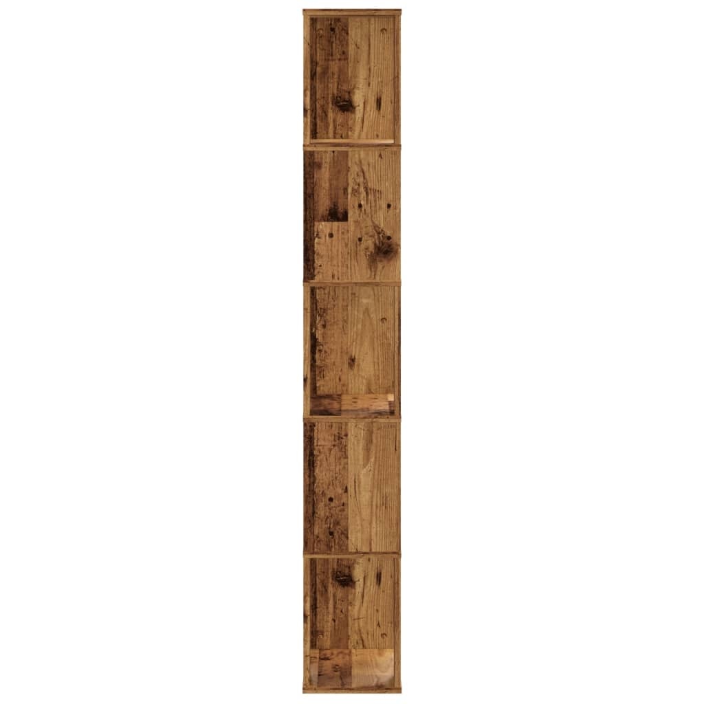 VidaXL Boekenkast 5-laags 45x23,5x162,5 cm bewerkt hout oud hout