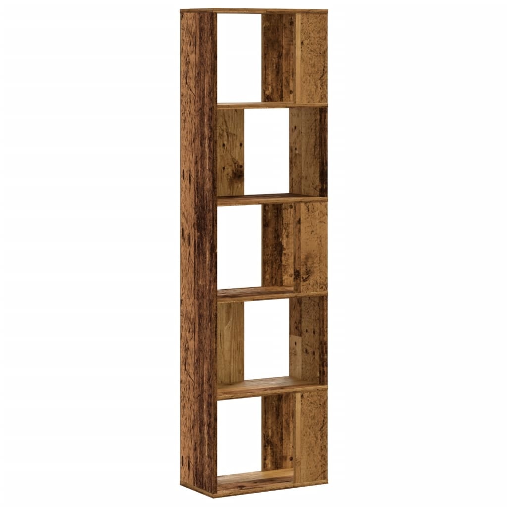 VidaXL Boekenkast 5-laags 45x23,5x162,5 cm bewerkt hout oud hout