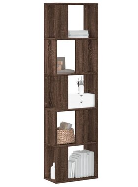VidaXL Boekenkast 5-laags 45x23,5x162,5 cm hout bruin eikenkleurig