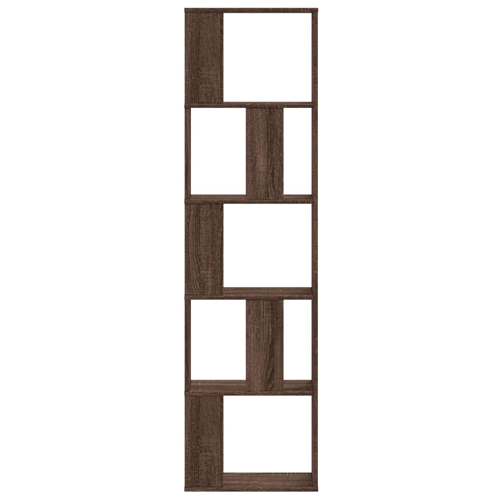 VidaXL Boekenkast 5-laags 45x23,5x162,5 cm hout bruin eikenkleurig