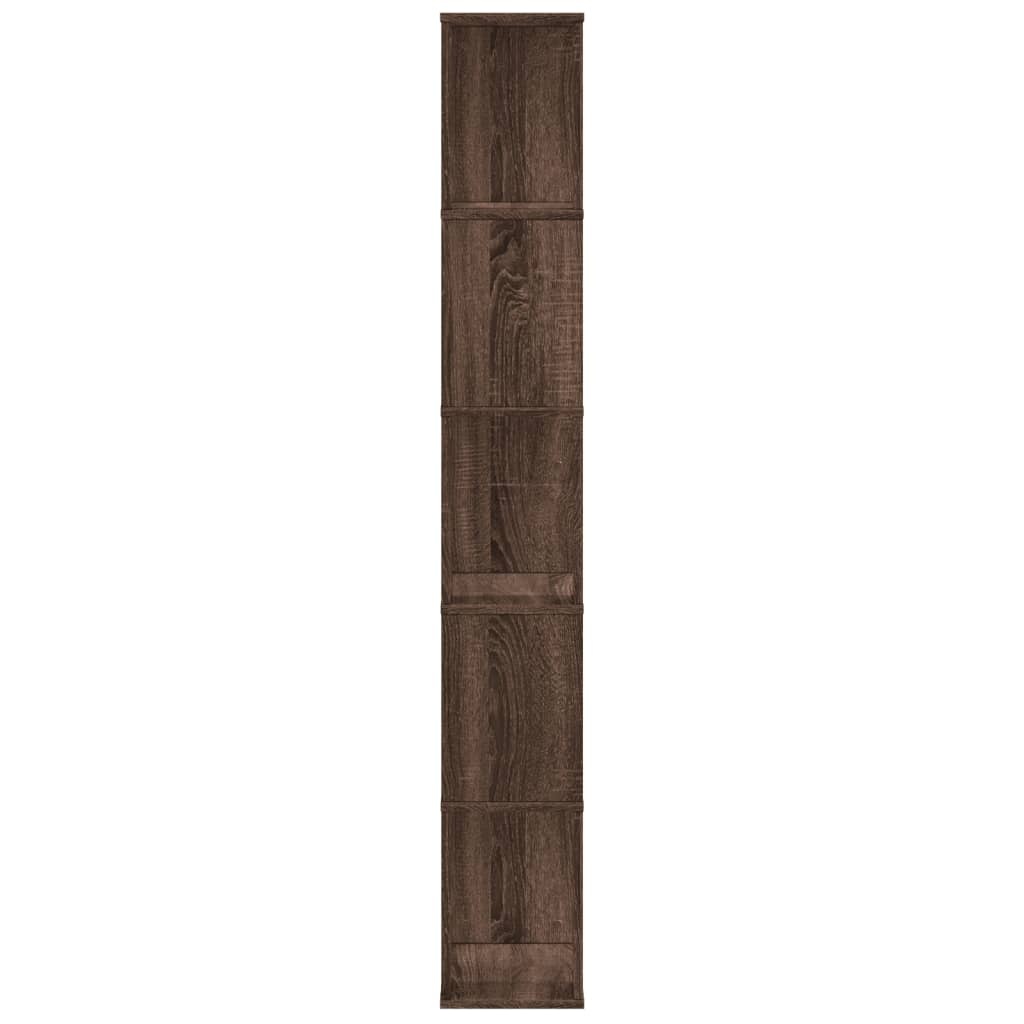 VidaXL Boekenkast 5-laags 45x23,5x162,5 cm hout bruin eikenkleurig