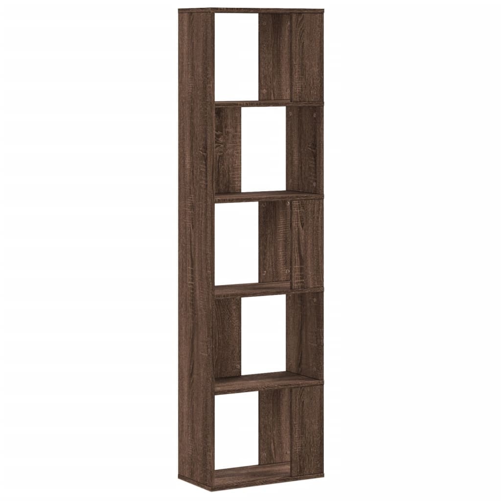 VidaXL Boekenkast 5-laags 45x23,5x162,5 cm hout bruin eikenkleurig