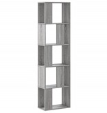 VidaXL Boekenkast 5-laags 45x23,5x162,5 cm bewerkt hout grijs sonoma