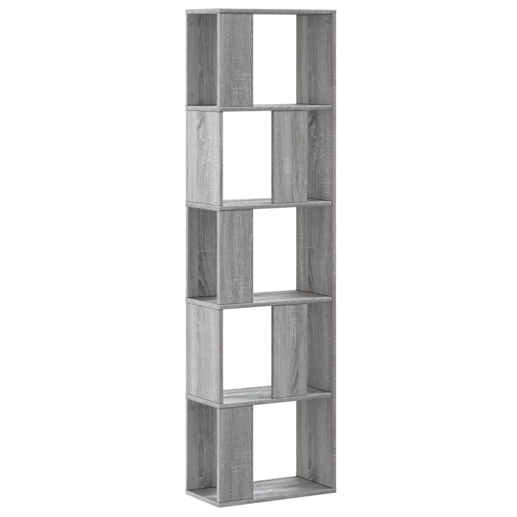 VidaXL Boekenkast 5-laags 45x23,5x162,5 cm bewerkt hout grijs sonoma