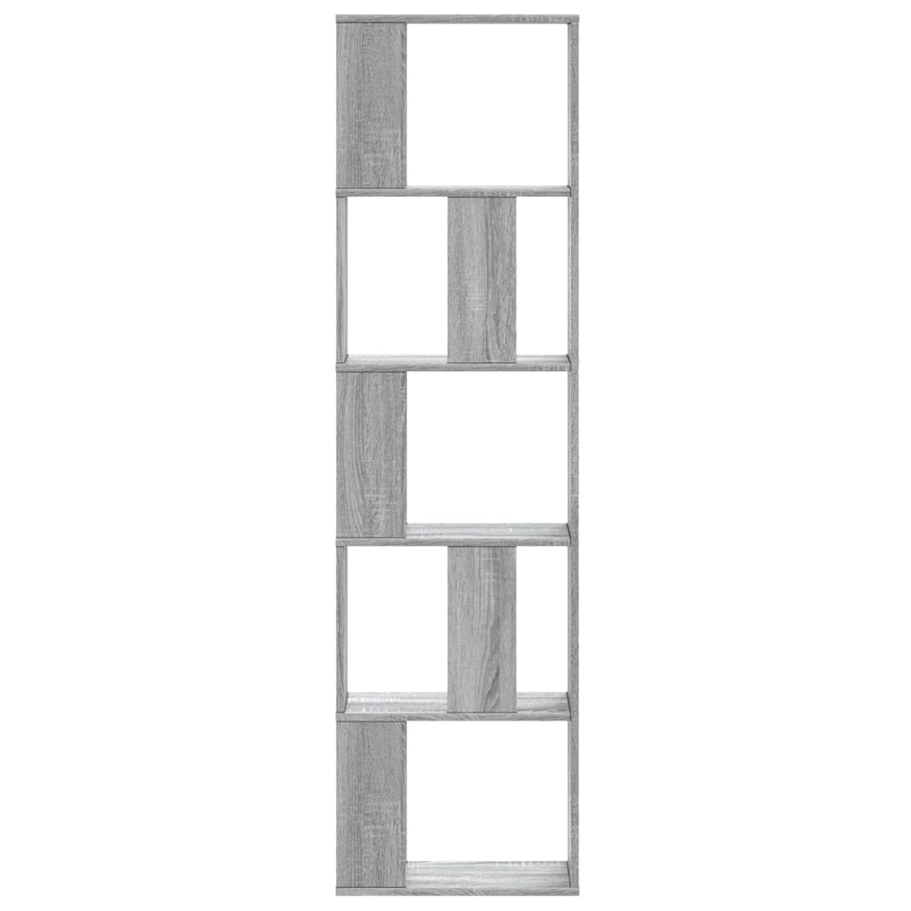 VidaXL Boekenkast 5-laags 45x23,5x162,5 cm bewerkt hout grijs sonoma