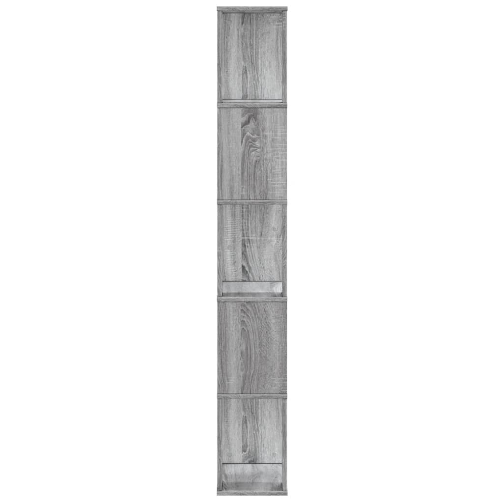 VidaXL Boekenkast 5-laags 45x23,5x162,5 cm bewerkt hout grijs sonoma