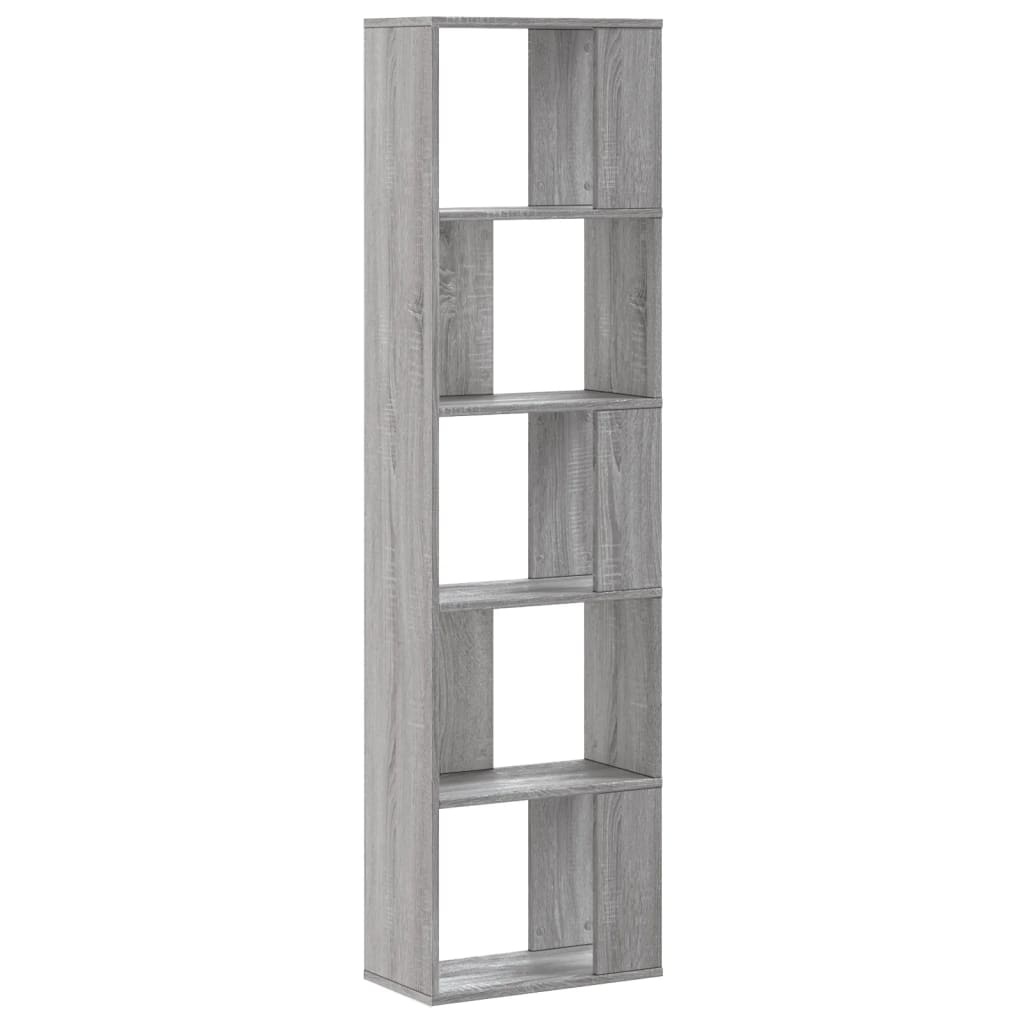 VidaXL Boekenkast 5-laags 45x23,5x162,5 cm bewerkt hout grijs sonoma