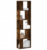 VidaXL Boekenkast 5-laags 45x23,5x162,5 cm bewerkt hout gerookt eiken
