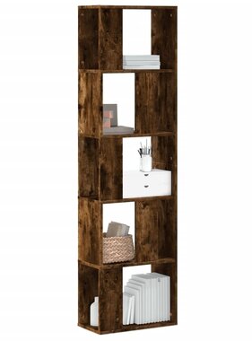 VidaXL Boekenkast 5-laags 45x23,5x162,5 cm bewerkt hout gerookt eiken