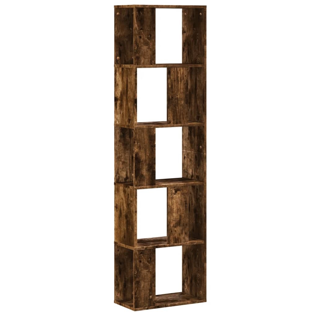 VidaXL Boekenkast 5-laags 45x23,5x162,5 cm bewerkt hout gerookt eiken