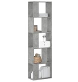 VidaXL Boekenkast 5-laags 45x23,5x162,5 cm bewerkt hout betongrijs