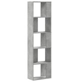 VidaXL Boekenkast 5-laags 45x23,5x162,5 cm bewerkt hout betongrijs