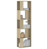 VidaXL Boekenkast 5-laags 45x23,5x162,5 cm bewerkt hout sonoma eiken