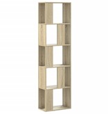 VidaXL Boekenkast 5-laags 45x23,5x162,5 cm bewerkt hout sonoma eiken