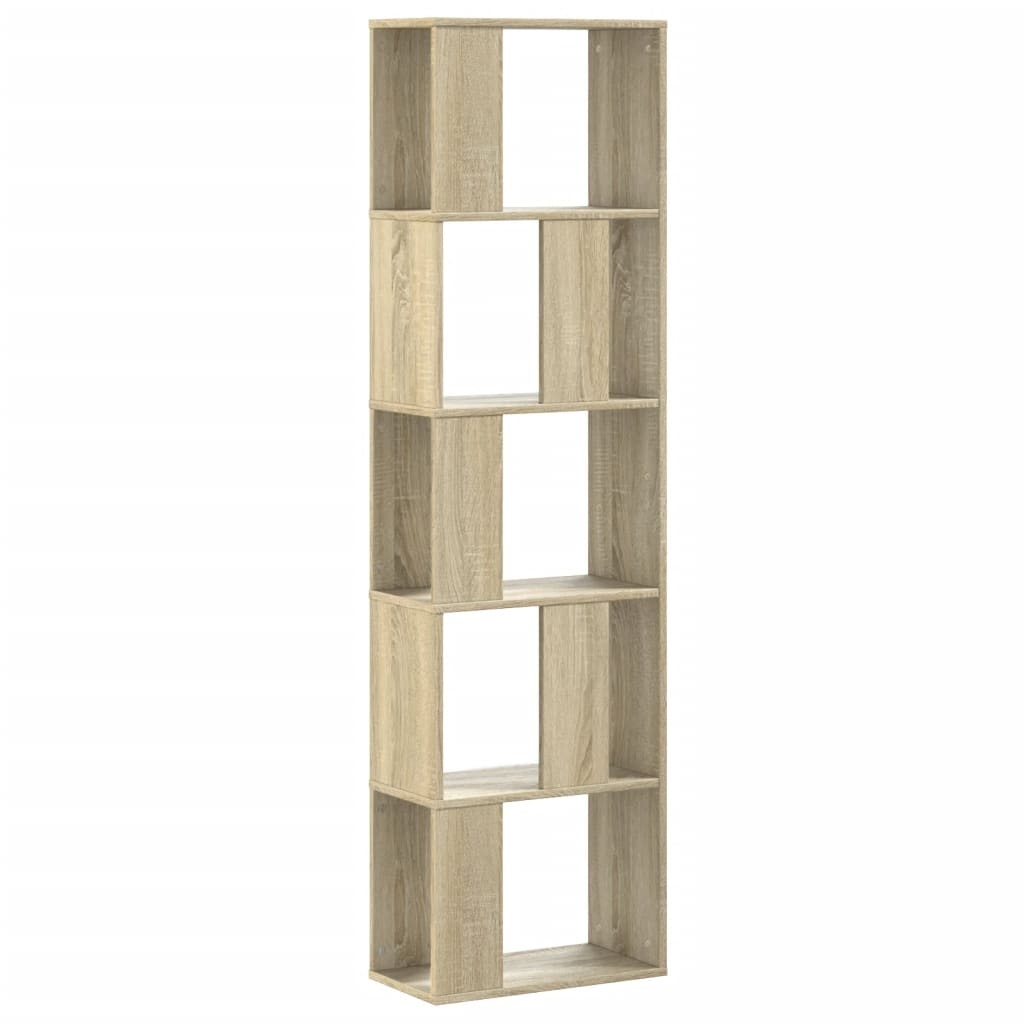 VidaXL Boekenkast 5-laags 45x23,5x162,5 cm bewerkt hout sonoma eiken
