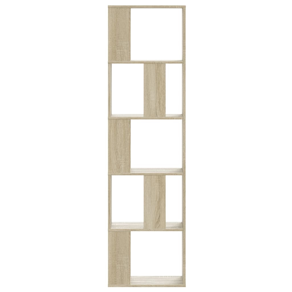 VidaXL Boekenkast 5-laags 45x23,5x162,5 cm bewerkt hout sonoma eiken