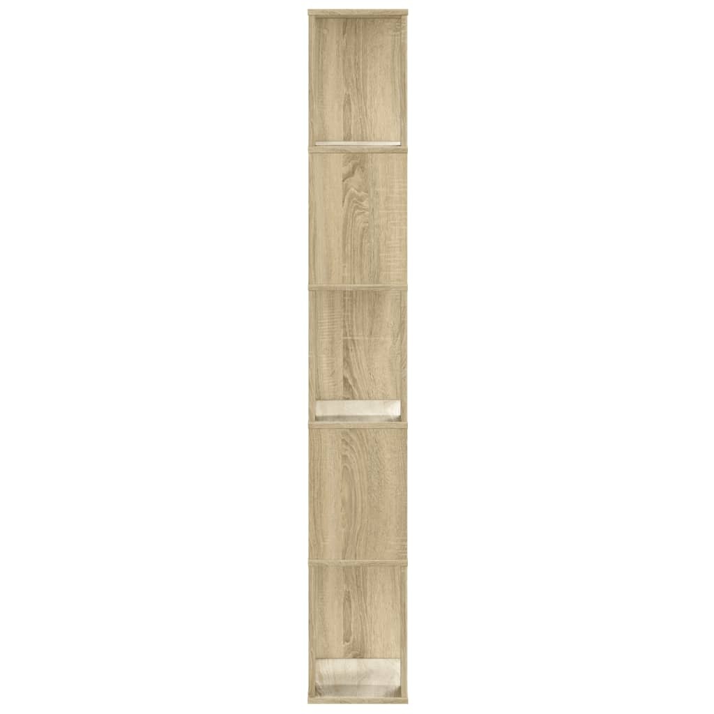 VidaXL Boekenkast 5-laags 45x23,5x162,5 cm bewerkt hout sonoma eiken