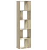 VidaXL Boekenkast 5-laags 45x23,5x162,5 cm bewerkt hout sonoma eiken