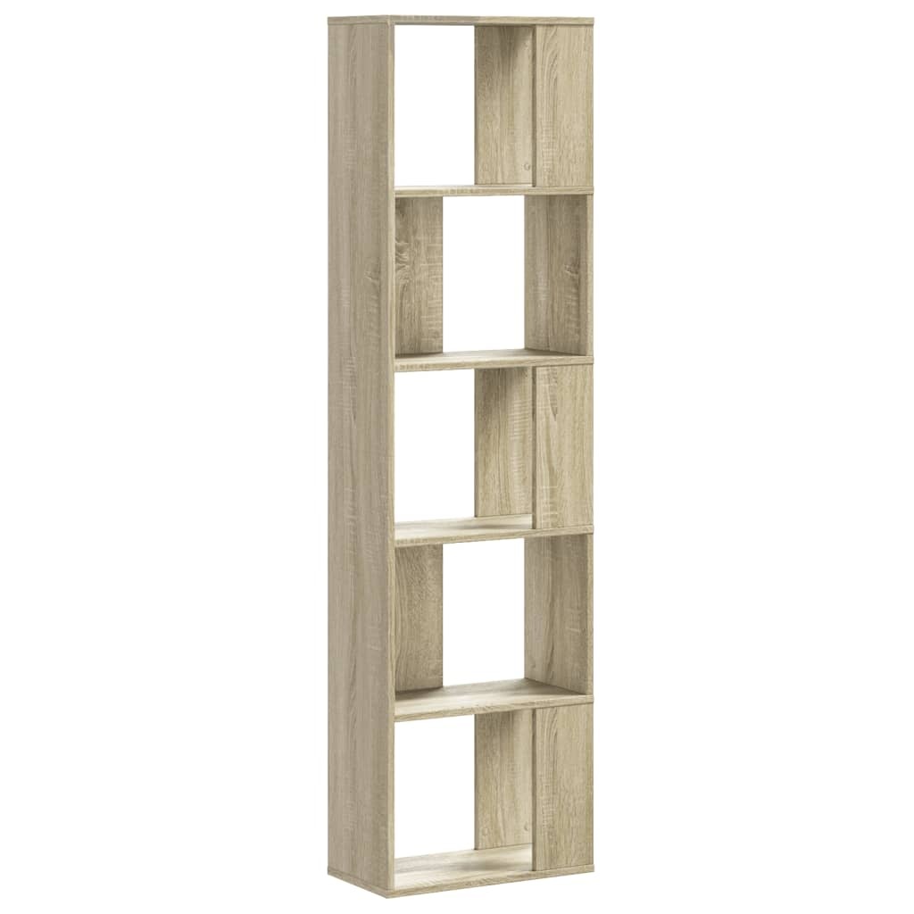 VidaXL Boekenkast 5-laags 45x23,5x162,5 cm bewerkt hout sonoma eiken