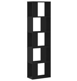 VidaXL Boekenkast 5-laags 45x23,5x162,5 cm bewerkt hout zwart