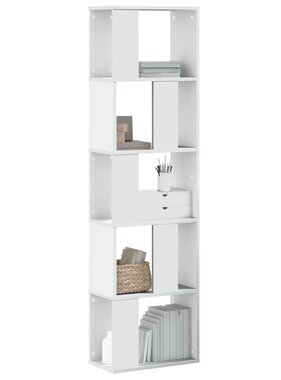 VidaXL Boekenkast 5-laags 45x23,5x162,5 cm bewerkt hout wit