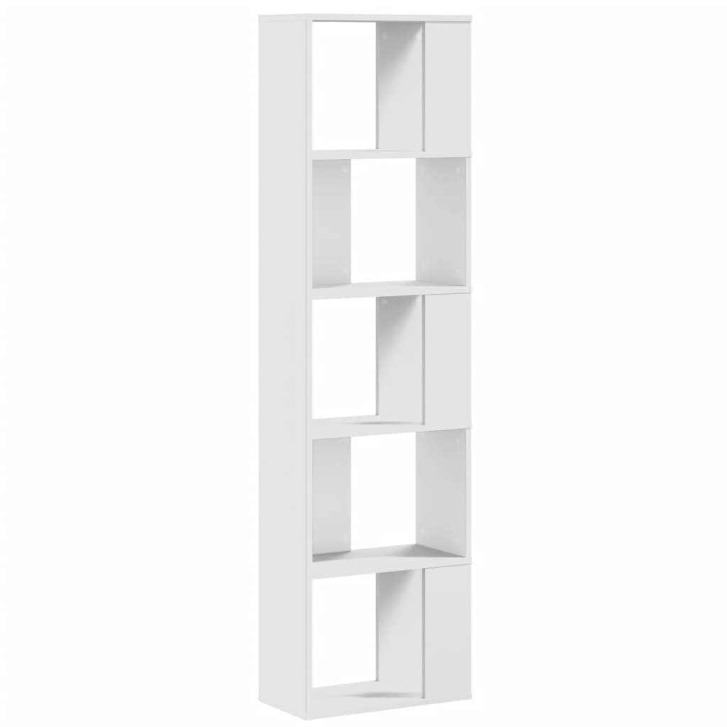VidaXL Boekenkast 5-laags 45x23,5x162,5 cm bewerkt hout wit