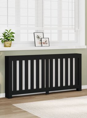 VidaXL Radiatorombouw 175x20x82 cm bewerkt hout zwart