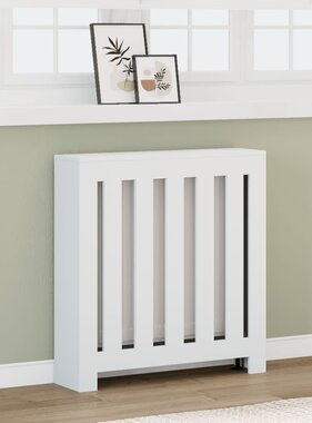 VidaXL Radiatorombouw 78x20x82 cm bewerkt hout wit
