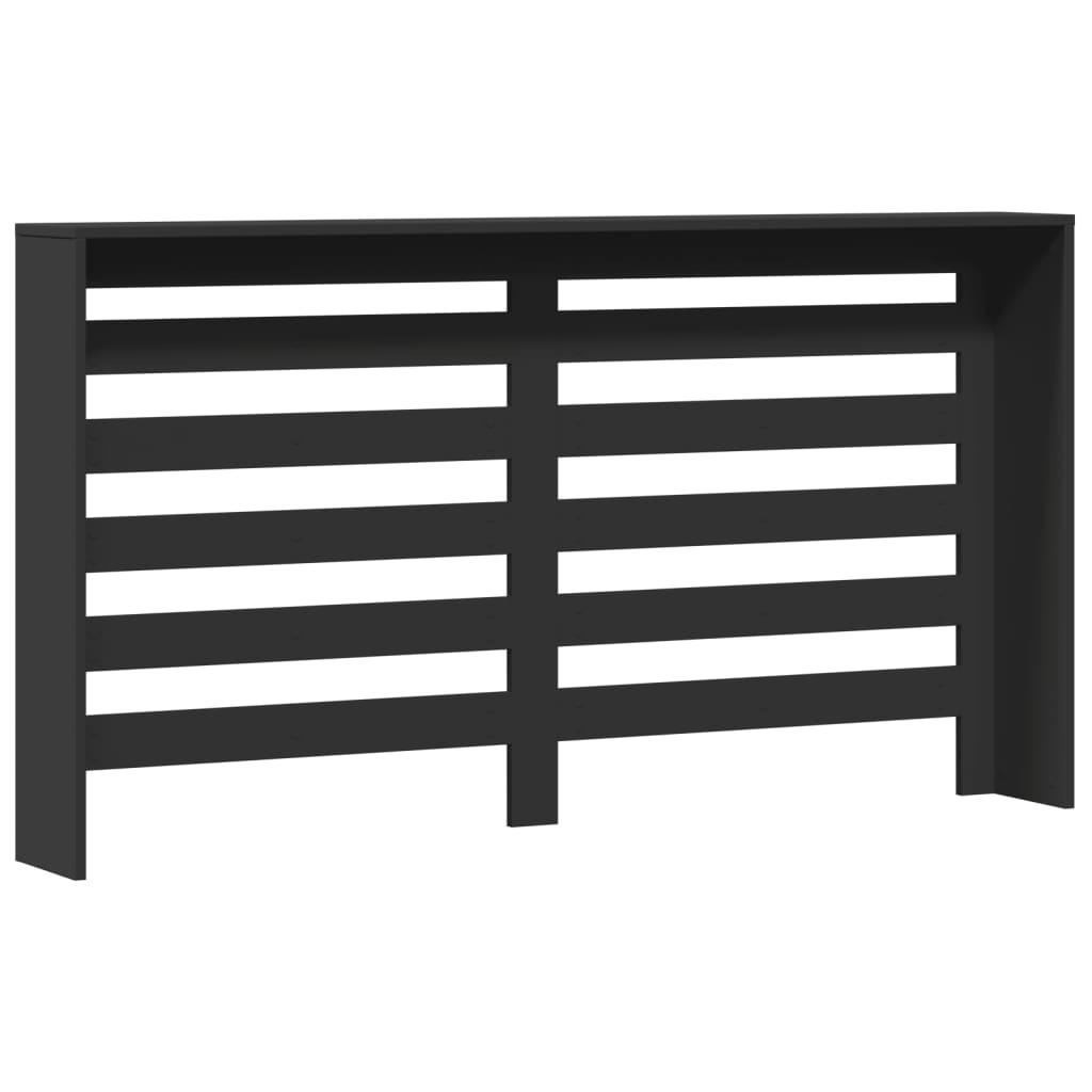 VidaXL Radiatorombouw 149x20x82 cm bewerkt hout zwart